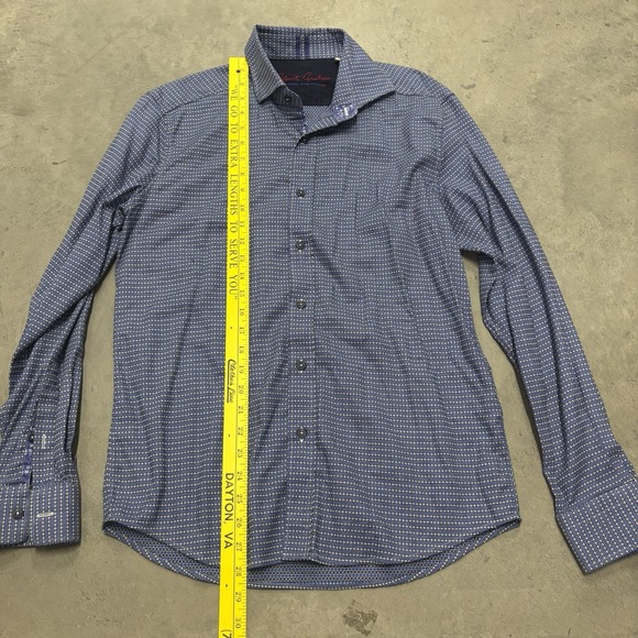 Robert‎ Graham Modern Americana Men's Long Sleeve Button Down Blue Shirt Size M - Picture 5 of 7